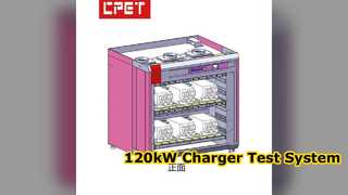 Đốt cọc sạc 120kW trong thiết bị thử nghiệm